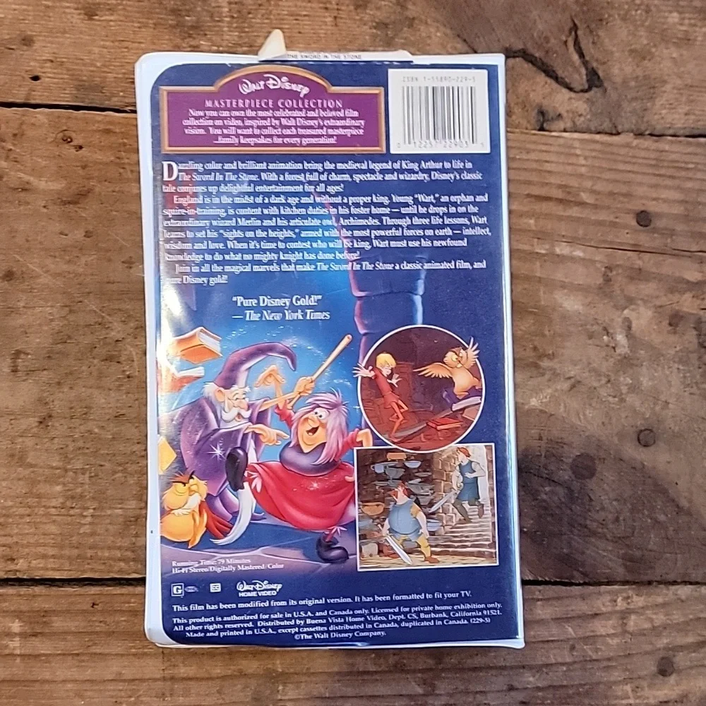 Sword in the stone vhs